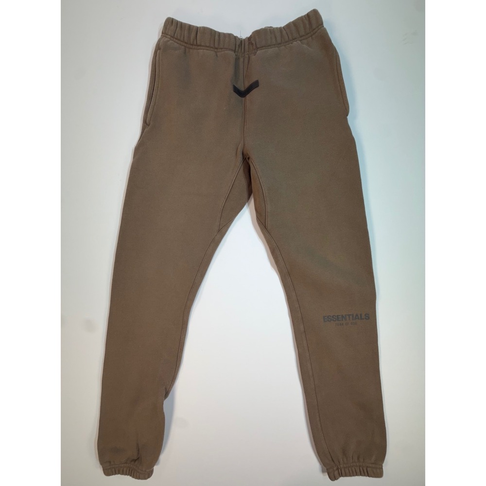 Fear of God Essentials Sweatpants Taupe Brown Fleece Joggers Mens XS